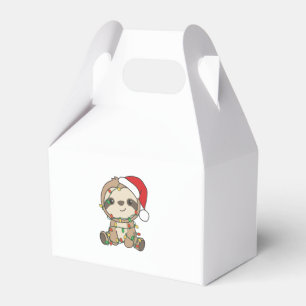 Sloth Christmas Winter Animals Sloths Favour Box