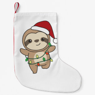 Sloth Christmas Winter Animals Sloths Small Christmas Stocking