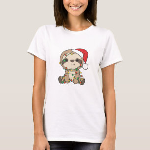 Sloth Christmas Winter Animals Sloths T-Shirt