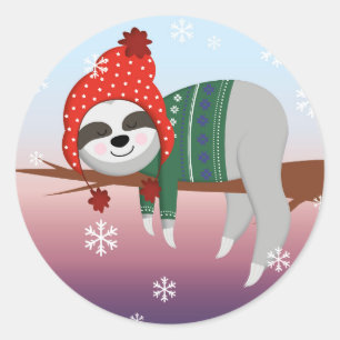 Sloth Classic Round Sticker