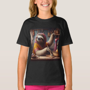 Sloth Cleaning a Kitchen T-Shirt