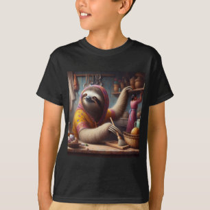 Sloth Cleaning a Kitchen T-Shirt