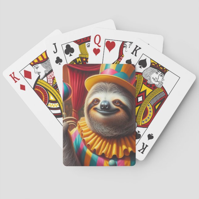Sloth Clown Playing Cards (Back)