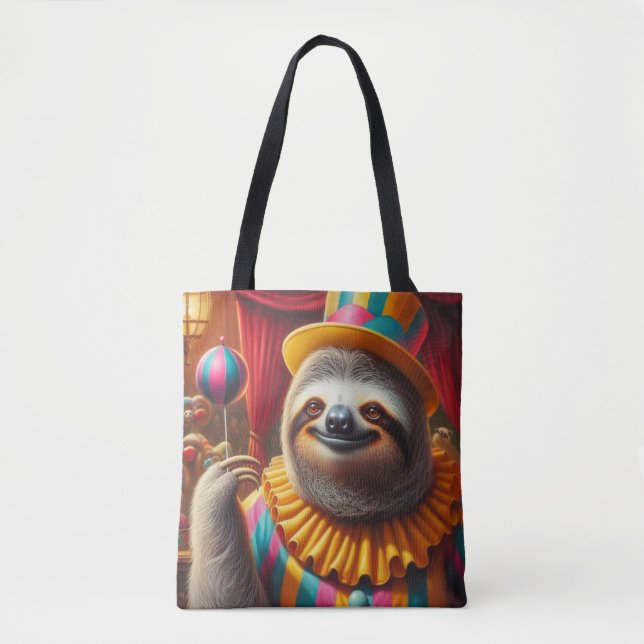 Sloth Clown Tote Bag (Front)