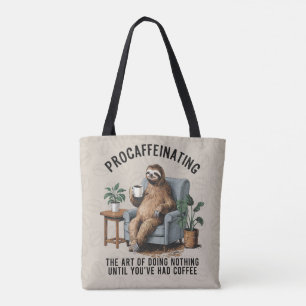 Sloth Coffee Tote Bag