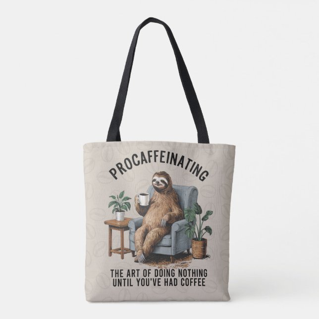Sloth Coffee Tote Bag (Back)