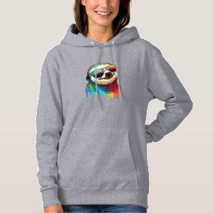 Sloth Colourful Sloth Outfit Mens Sloth Lover T-Sh Hoodie