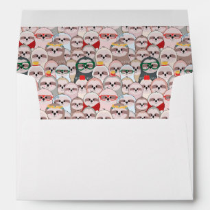 Sloth Comic Pattern Envelope