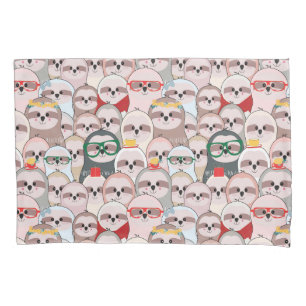 Sloth Comic Pattern Pillowcase