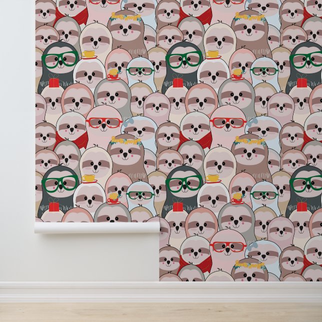 Sloth Comic Pattern Wallpaper (Application)