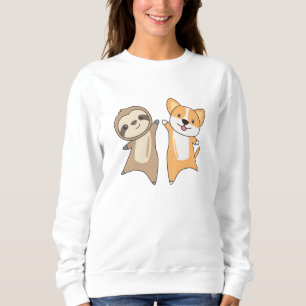 Sloth Corgi Dog Animal Lovers Sloth Dogs Sweatshirt