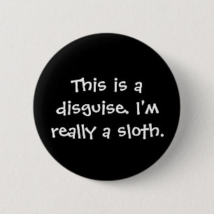 Sloth Costume 6 Cm Round Badge