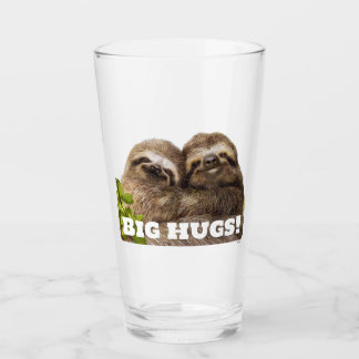 Sloth Couple Glass