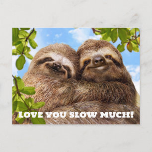Sloth Couple Invitation Postcard