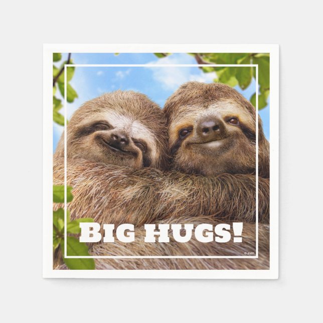 Sloth Couple Napkin (Front)