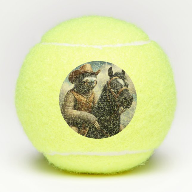 Sloth Cowboy Tennis Balls (Front)