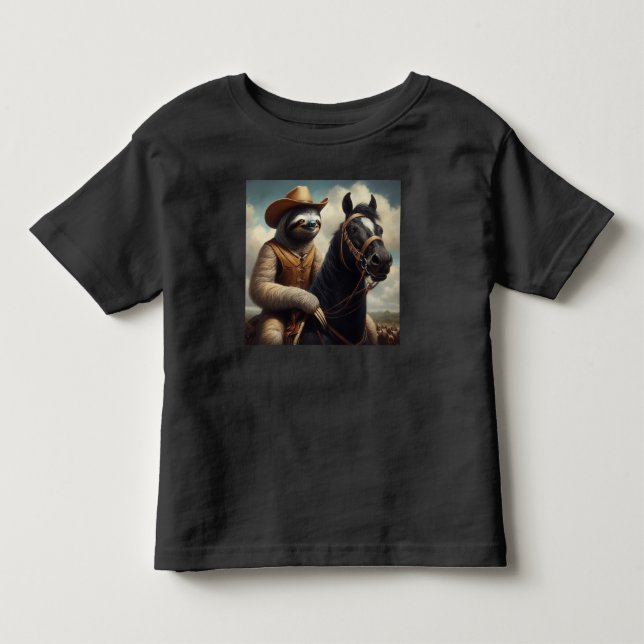 Sloth Cowboy Toddler T-Shirt (Front)