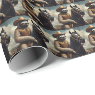 Sloth Cowboy Wrapping Paper