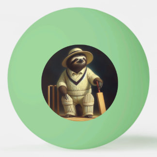 Sloth Cricket Player Ping Pong Ball