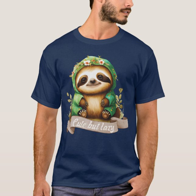Sloth Cut but lazy in a sports sweatshirt boy frie T-Shirt (Front)