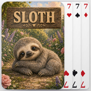 Sloth Cute Baby Storybook Nursery Animal Playing Cards