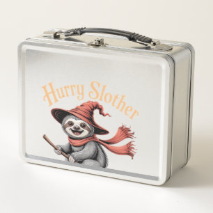Sloth Cute Halloween Witch Funny Essential T-Shirt Metal Lunch Box