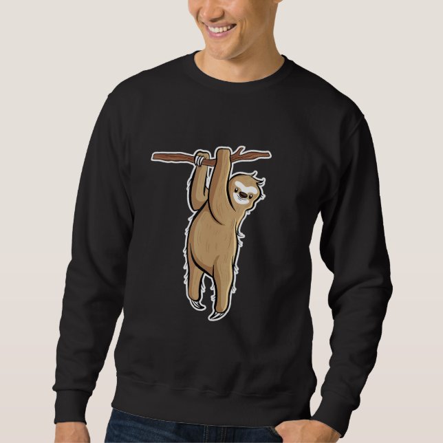 Sloth Cute Lazy Tired Relaxing Chilling Sweatshirt (Front)