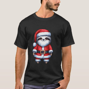 Sloth Cute Santa Funny Christmas Sloth T-Shirt