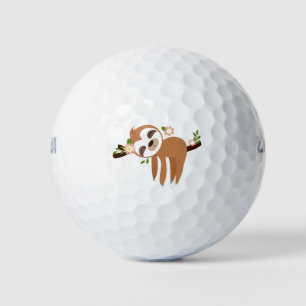 sloth, cute sloth, animal illustration golf balls