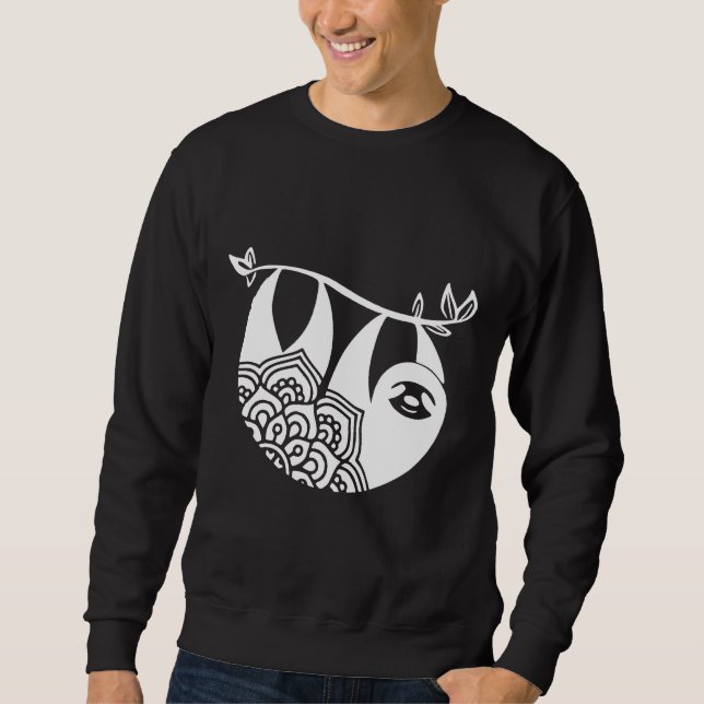 Sloth Cute Sloth Bella Canvas Sloth Sweatshirt (Front)