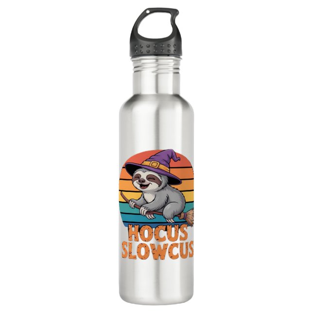 Sloth Cute Witch Funny Halloween Essential T-Shirt 710 Ml Water Bottle (Front)