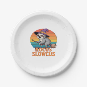 Sloth Cute Witch Funny Halloween Essential T-Shirt Paper Plate