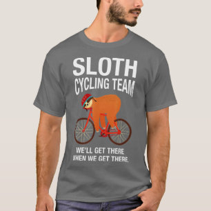 Sloth Cycling Team  Funny Lazy Sloth On A Bike Bic T-Shirt