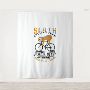 Sloth Cycling Team Tapestry