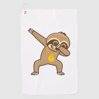 Sloth dab golf towel