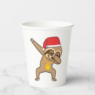 Sloth dab Sticker Paper Cups