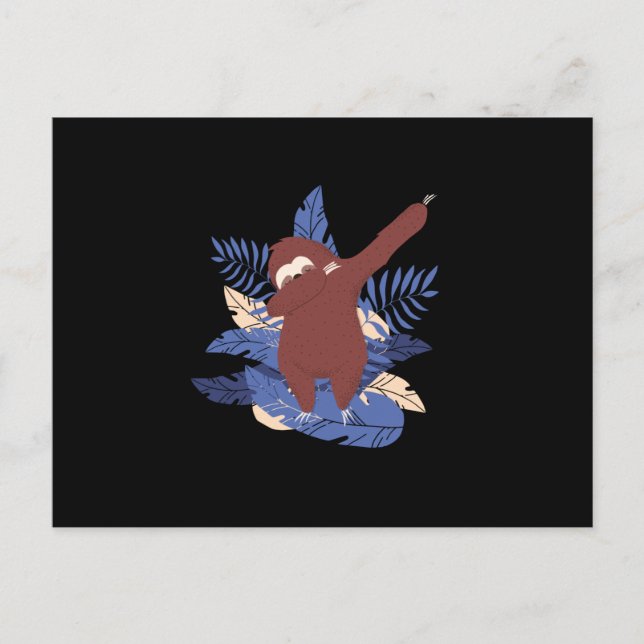 Sloth Dabbing Postcard (Front)