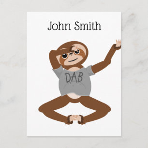 Sloth Dabbing Postcard