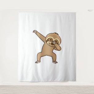 Sloth dabbing Sticker Tapestry