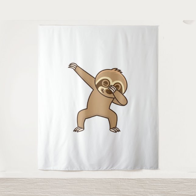 Sloth dabbing Sticker  Tapestry (Front)