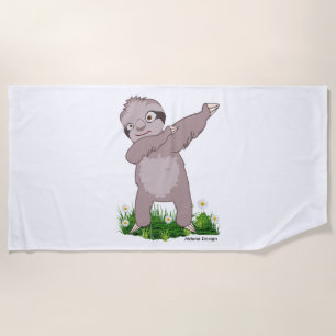 Sloth Dabs Beach Towel