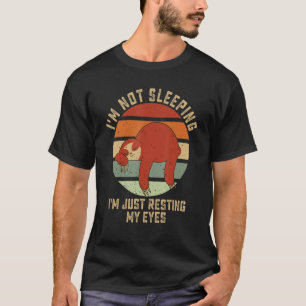 Sloth Dad Joke I'm Not Sleeping I'm Just Resting E T-Shirt