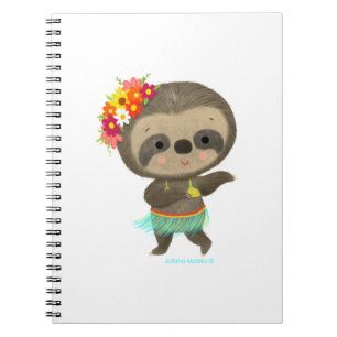 Sloth dancing hula notebook