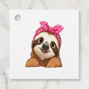 Sloth Design Sloth Favour Tags