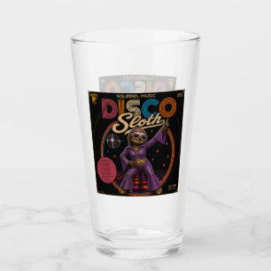 Sloth Disco Diva Glass