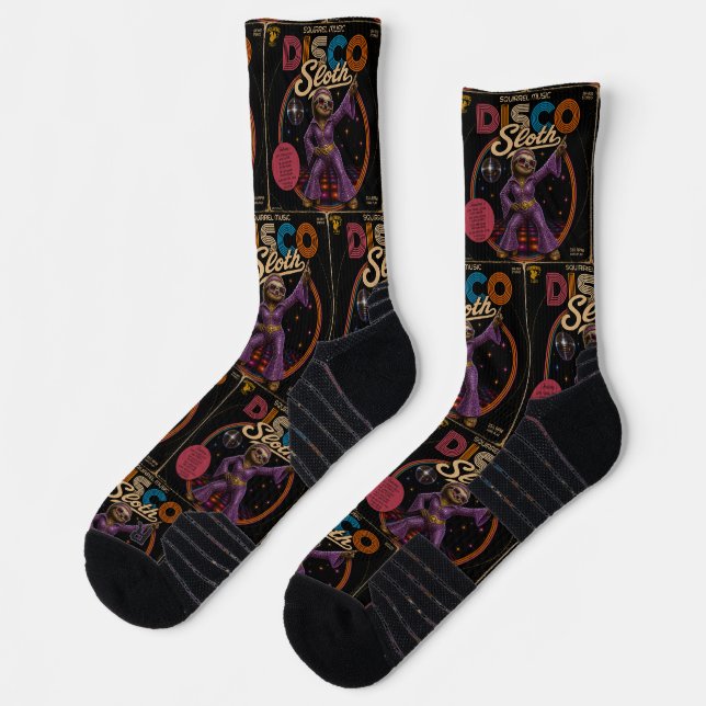 Sloth Disco Diva Socks (Left)
