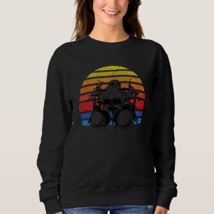 Sloth Drum Set Drumming Sloth Drummer Sweatshirt