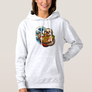 Sloth Eating Japanese Ramen Hoodie