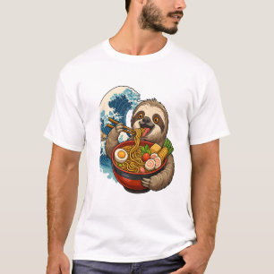 Sloth Eating Japanese Ramen T-Shirt