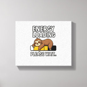 Sloth Energy Saving Mood Canvas Print